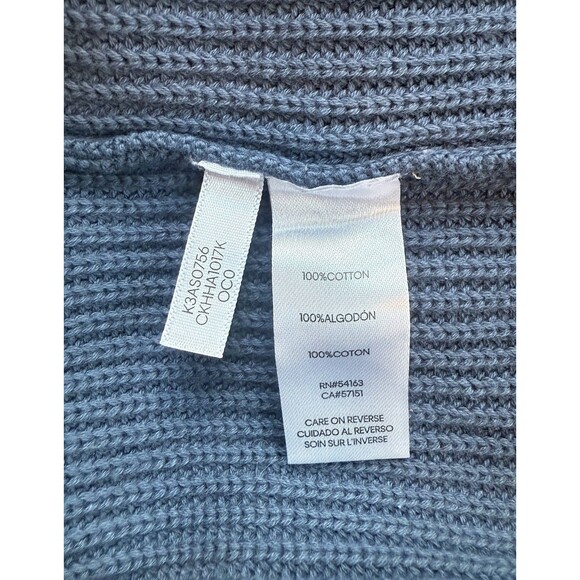 Calvin Klein Womens Sleeveless Blue Crew Neck Sweater Vest Large 100% Cotton - Picture 3 of 7